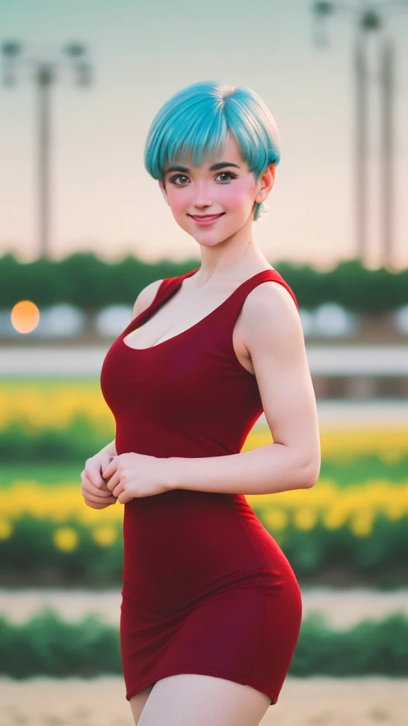 (Ultra realistic 16k), (extremely complex:1.3), (realistic), very white girl, seductive eyes, sexy smile, blushing cheeks, short cyan blue hair, red dress, pale skin, narrow waist, proportional hips, beautiful legs, 18 years old, (beautiful body), professional photography of a stunning woman detailed, sharp focus, dramatic, award-winning, cinematic lighting, volumetric dtx, (film grain, blurred background, blurred foreground, Bokeh, depth of field, motion blur:1.3), various poses. 