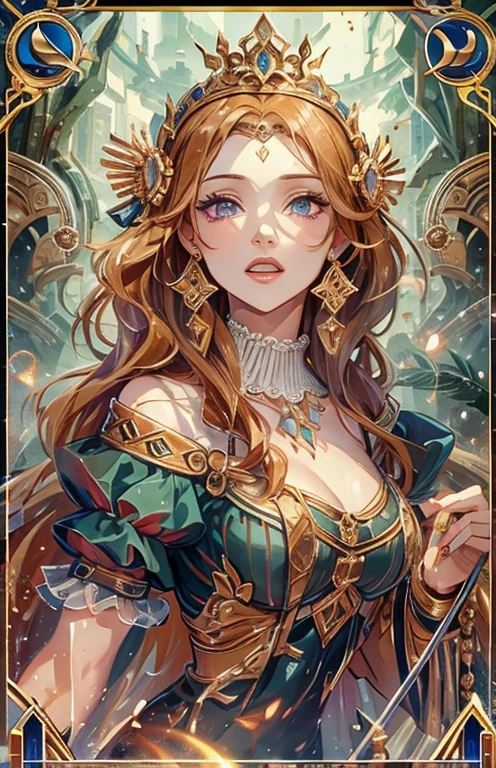 ((highest quality)), ((masterpiece)), (become familiar with), perfect face , beautiful girl , tarot cards ,