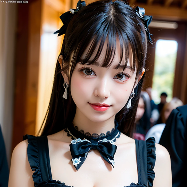 Brownish black hair, Iris, Fair skin, Face like goose eggs, atmosphereのある顔の特徴, expensive, Confidence and strength, Firm and plump, Curly Hair, Hair Bun, With hairpin, Red Rose, White Rabbit, Official Quality, mysterious, Light and shadow, Correct Proportions, aesthetics, atmosphere,