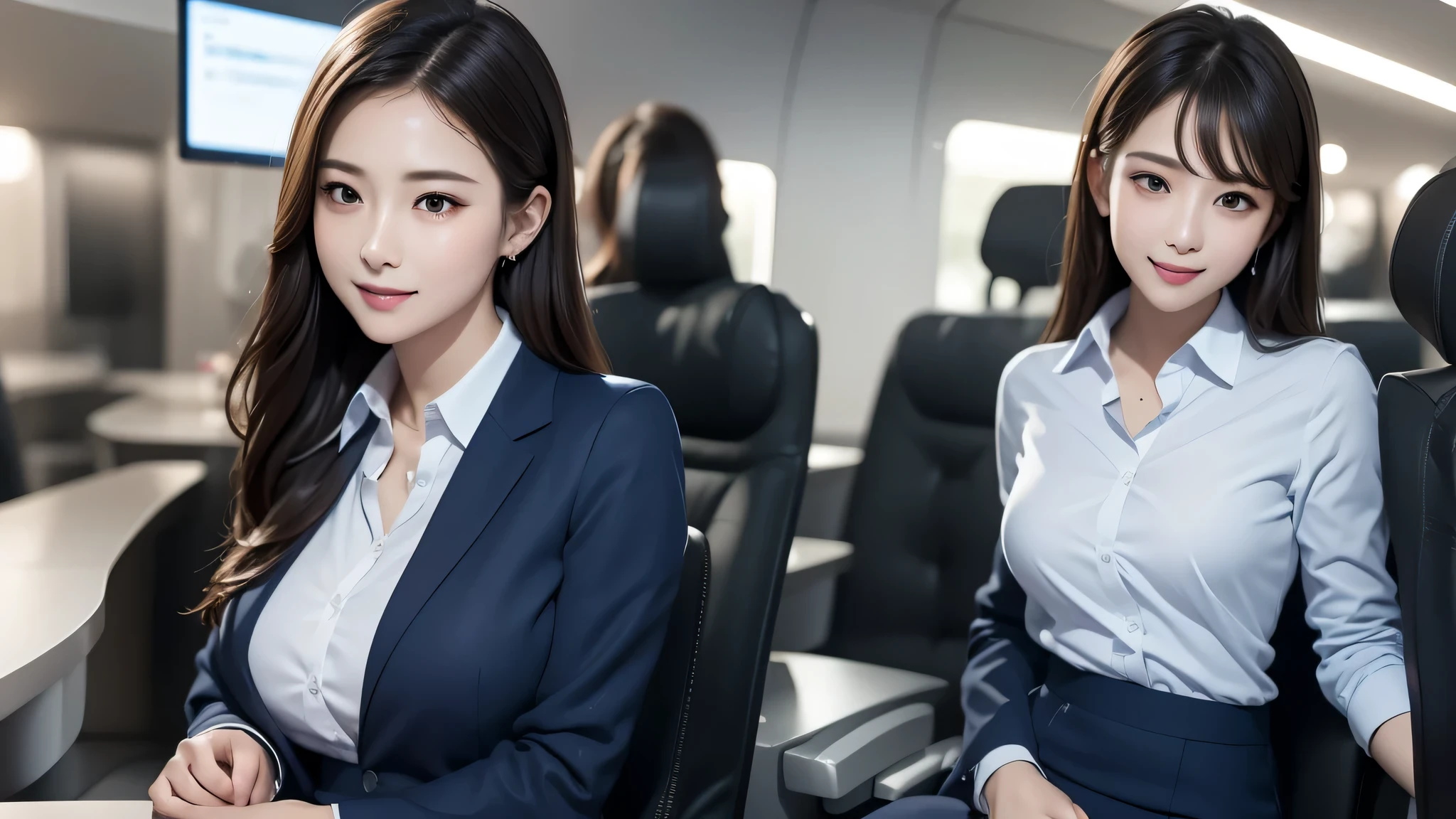 (RAW photo,highest quality),Looks like a whole body,flight attendant uniform,(Realistic,Realistic:1.3),highest quality,master piece,very elegant and beautiful,very detailed,cg,unified,2k wallpaper,wonderful,beautiful detailaster piece,(dynamic pose),highest quality,very detailedCG Unity 8K wallpaper,,perfect body,(Lie:1.3),