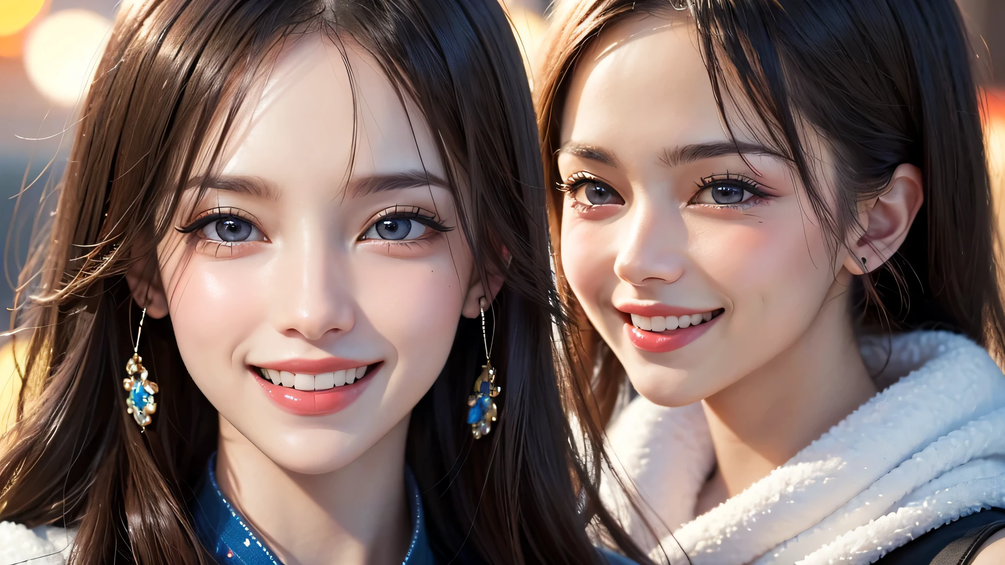 (Uhd, retina, masterpiece, Accurate, anatomically correct, rough skin, Super detailed, advanced details, high quality, 最high quality, High resolution, 1080p, hd, 4k, 8K, 16k), (detailed and beautiful eyes, beautiful detailed lips, highly detailed eyes and face), soft lighting, Physically based rendering, Bright colors, (big breasts, glamorous body), (race, arm warmers), (portrait, shiny hair, shiny skin, blush), (Bokeh), eye reflection, (Laugh and laugh:1.5),, realistic,(Lie:1.3)