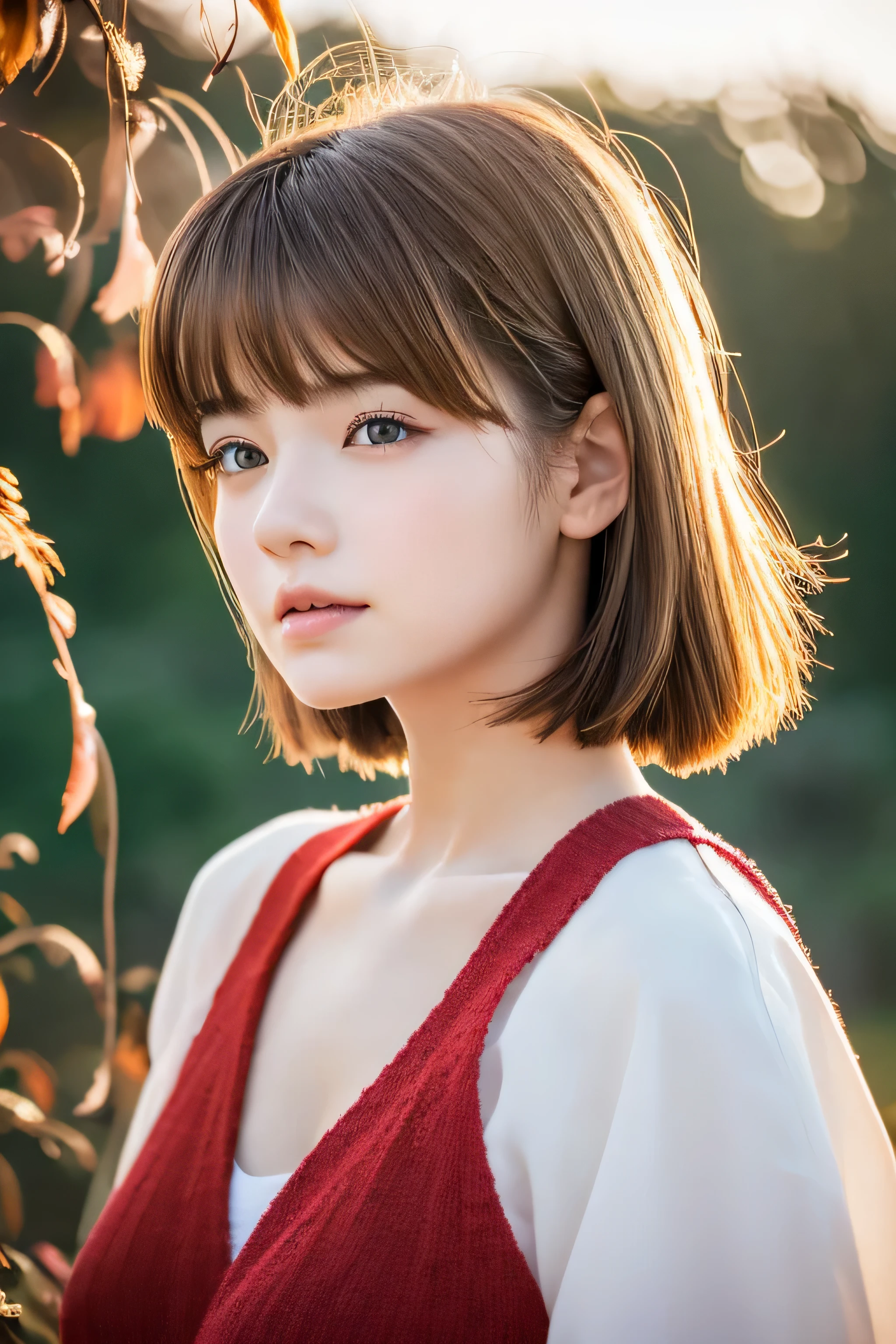 ((hair blowing in the wind、No makeup:1.2))、(realistic、Photoreal、super detailed、best detailed skins、highest quality、masterpiece、超A high resolution)、cute russian woman、14 years、high school girl、young girl、1 girl、have bangs、ash blonde:1.7、double eyelid、drooling eyes、Japanese style face、purity、realistic skin type、fluffy hair、red cheeks、The wind is blowing、night、illumination、lighting from behind、hair blowing in the wind、firm chest、short hair