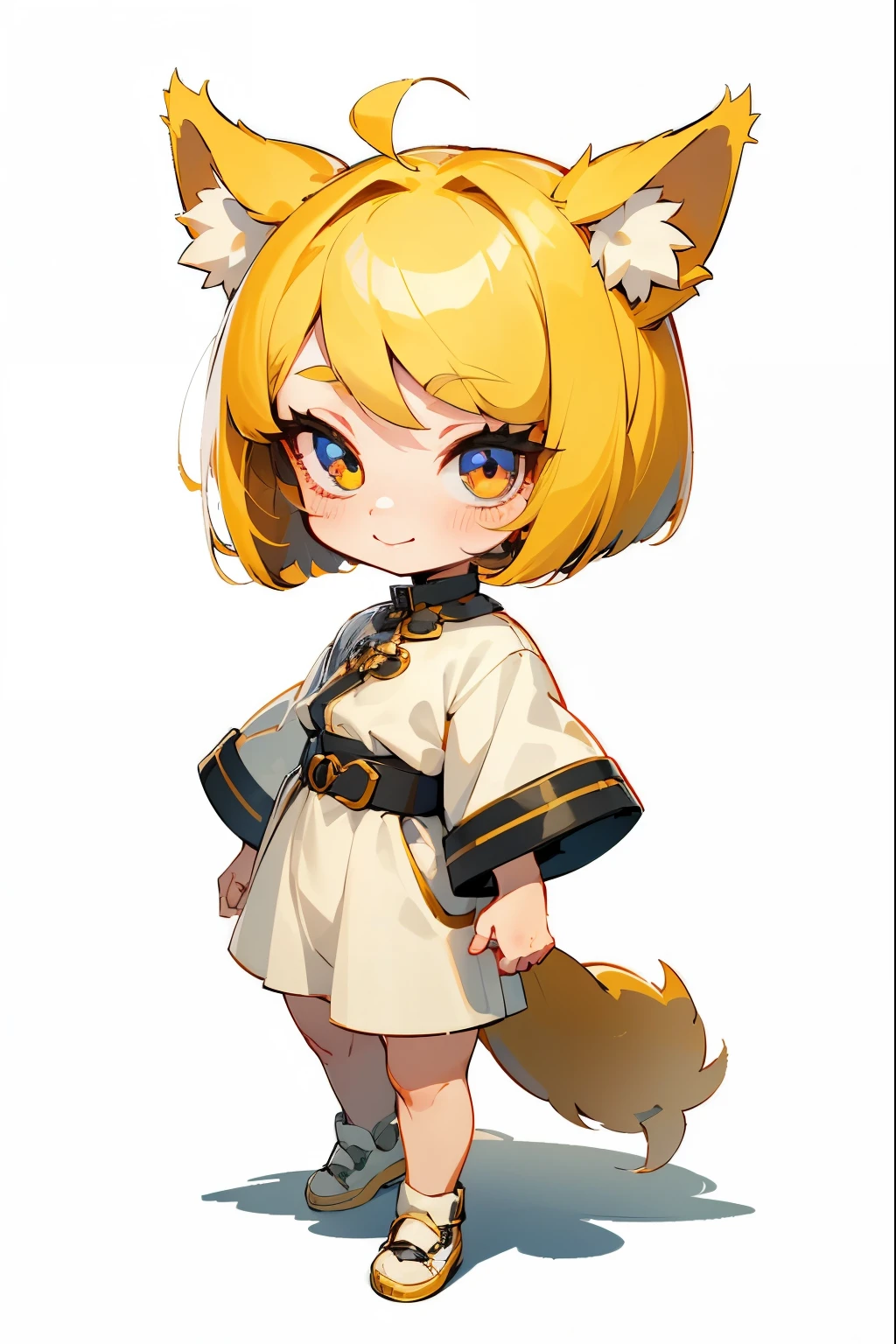 girl, beautiful face, cartoon style, chibi style, cute, smile, beautiful eye, high detailed pupil, double eyelid, high detailed skin, high quality skin, masterpiece,