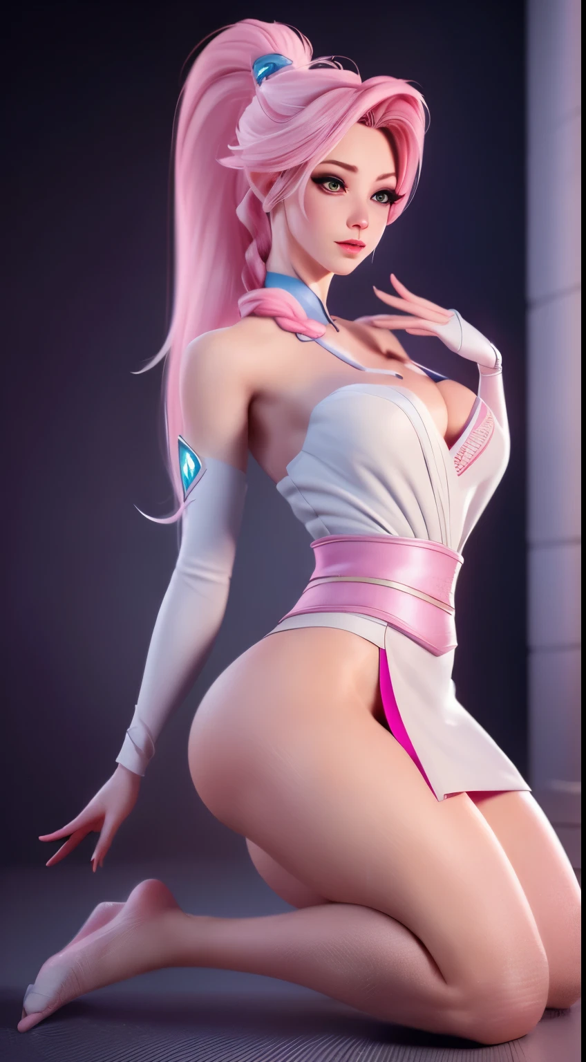 Elfgirl (rose quartz SU-Elsa frozen Disney Tinker waifu mezclando modelos .) (ultra FUSION of white and pink hair) Highly detailed CG unity 8k wallpaper, style shot, complex, high detail, dramatic, highest quality movie still image, very detailed, masterpiece, best quality, character design, Elsa, Elsa from Frozen,Fusion Pink Diamond (( Dark style)), realistic ultra-detailed rendering style, natural light, sharp character design, (hard focus, 8k), (((natural skin texture))), 8k textures, soft cinematic lighting, adobe lightroom, dark room, hdr, Sophisticated, Elegant, Rich Detail, Sharp Focuilm Look) )), Soothing Tones, Detail Frenzy, Intricate Detail, Super Detail, Low Contrast, Soft Film Lighting, Dull Colors, Exposure Blending, HDR, Fade, 35mm, f/1.4, ISO64, f16, 25 sec.