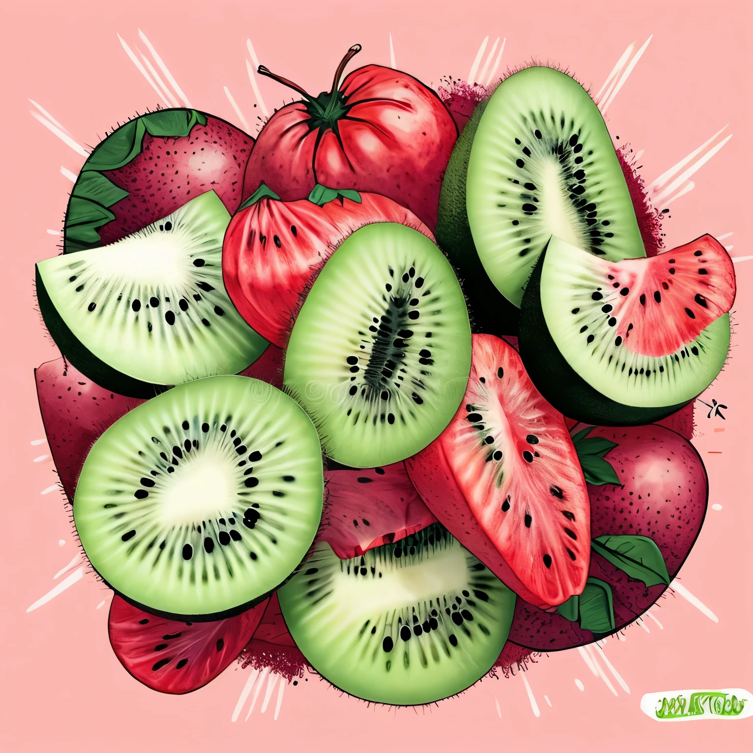 Kiwi illustration looks delicious