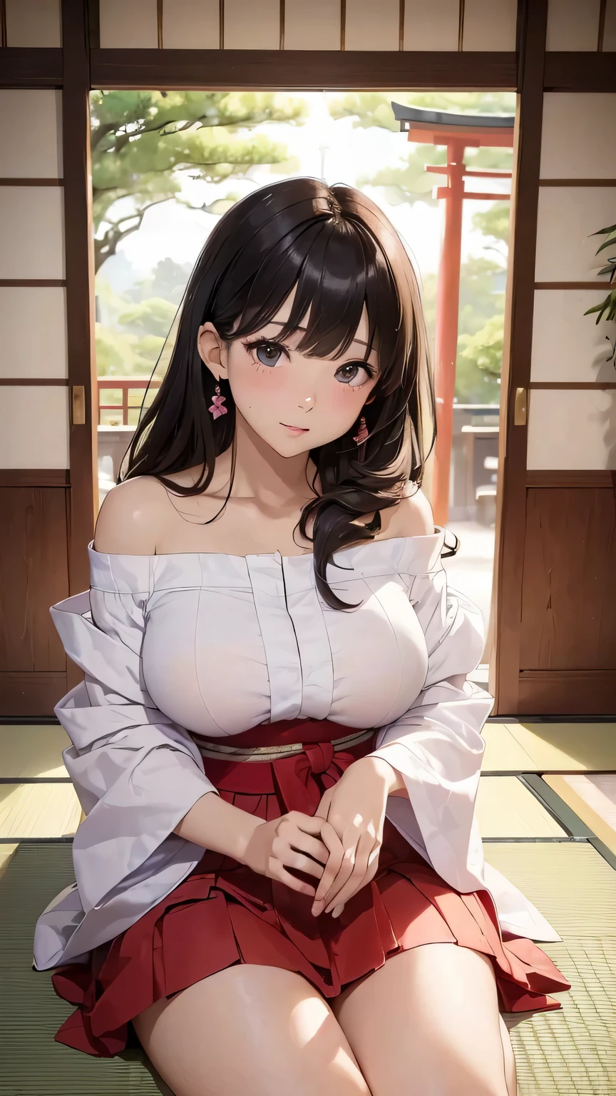 (((masterpiece))),(((High resolution)))、(((8K)))、(((perfect face)))、(((beauty of japan)))、40 years old、(((beautiful face))), (((girls room))), ((off shoulder japanese dress)), ((mini skirt)), embarrassed look, look at the camera, top quality eyes, detailed texture, look at the camera, all body, big tits, chuby, plump, cool girl, wife
