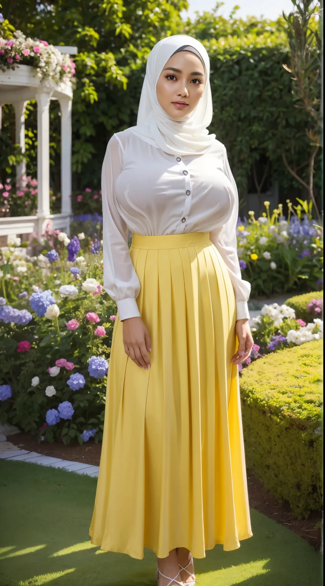 50 years Old, Hijab Indonesian mature woman, Big Tits : 66.9, Gamis, Breast out from her clothes : 1.9, at doctor office, Dark light, at Nighttime
