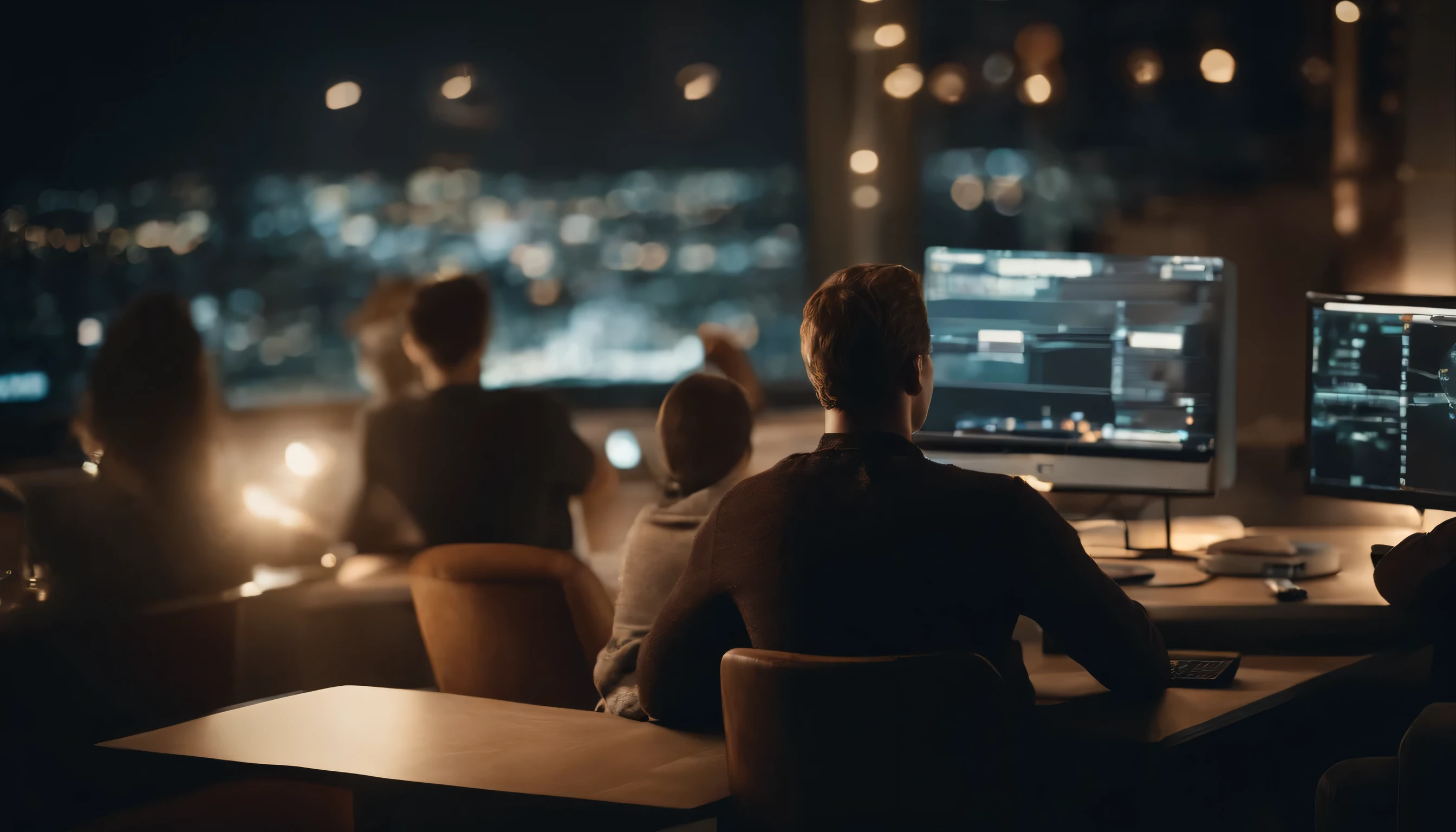 Illustrate the digital age with computers, smartphones, and the internet connecting people around the globe.