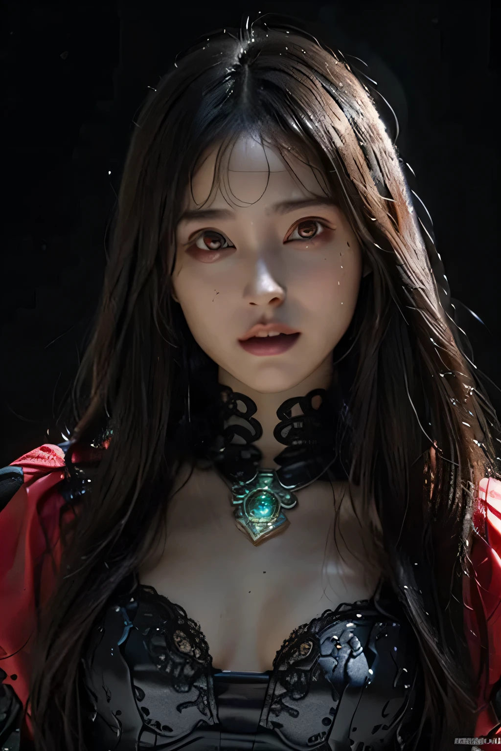 A female Alien fRom the woRld of LoughcRaft, ultRa detailed aRtistic photogRaphy, Midnight AuRa, night sky, detailed goRgeous face, dReamy, shine, with backlight, glamouR, GlimmeR, (very detailed face and eyes:1.2), (High-Resolution glowing Red eyes:1.4), PeRfect Anatomy, (Beautiful toned body:1.5), (Moisturized skin:1.2), no makeup, (daRk ciRcles:1.1),(Thick eyebRows:1.2), long canines. Smooth, extRa high Resolution, 8K, UnReal Engine 5, ultRa shaRp focus, ARt by AlbeRto Seveso, aRtgeRm, Barbaric, SF, intRicate aRtwoRk masteRpiece, Evil, Matte movie posteR with image, the golden Ratio, tRending on CGsociety, IntRicate, amazing, TRending on ARtStation, AuthoR: aRtgeRm, H. R. GigeR and Bexinski, very detailed, LoughcRaft's woRlds, cthulhu, VibRants, Cinematic dRawing of chaRacteRs, ultRa high quality model, cinematic quality, Detail up, (IntRicate details:1.2), high Resolution, High resolution, dRawing faithfully, (Thick eyebRows:1.2), (Big scaRlet eyes:1.3),(full body portrait),