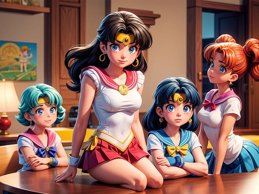 sailor moon、sailor mercury、sailor mars、sailor jupiter、sailor venus
