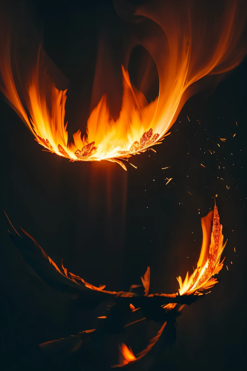 Fell feathers, phoenix, fire, dark, madness, violent