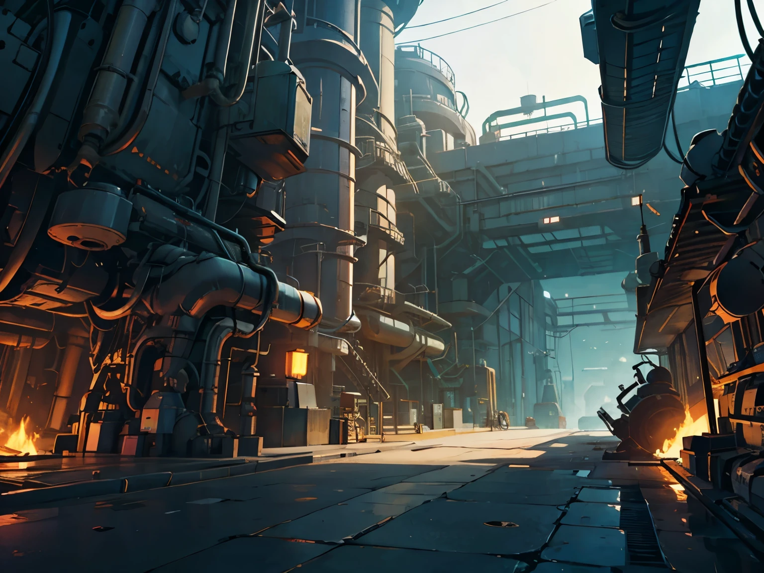 Old futuristic factory