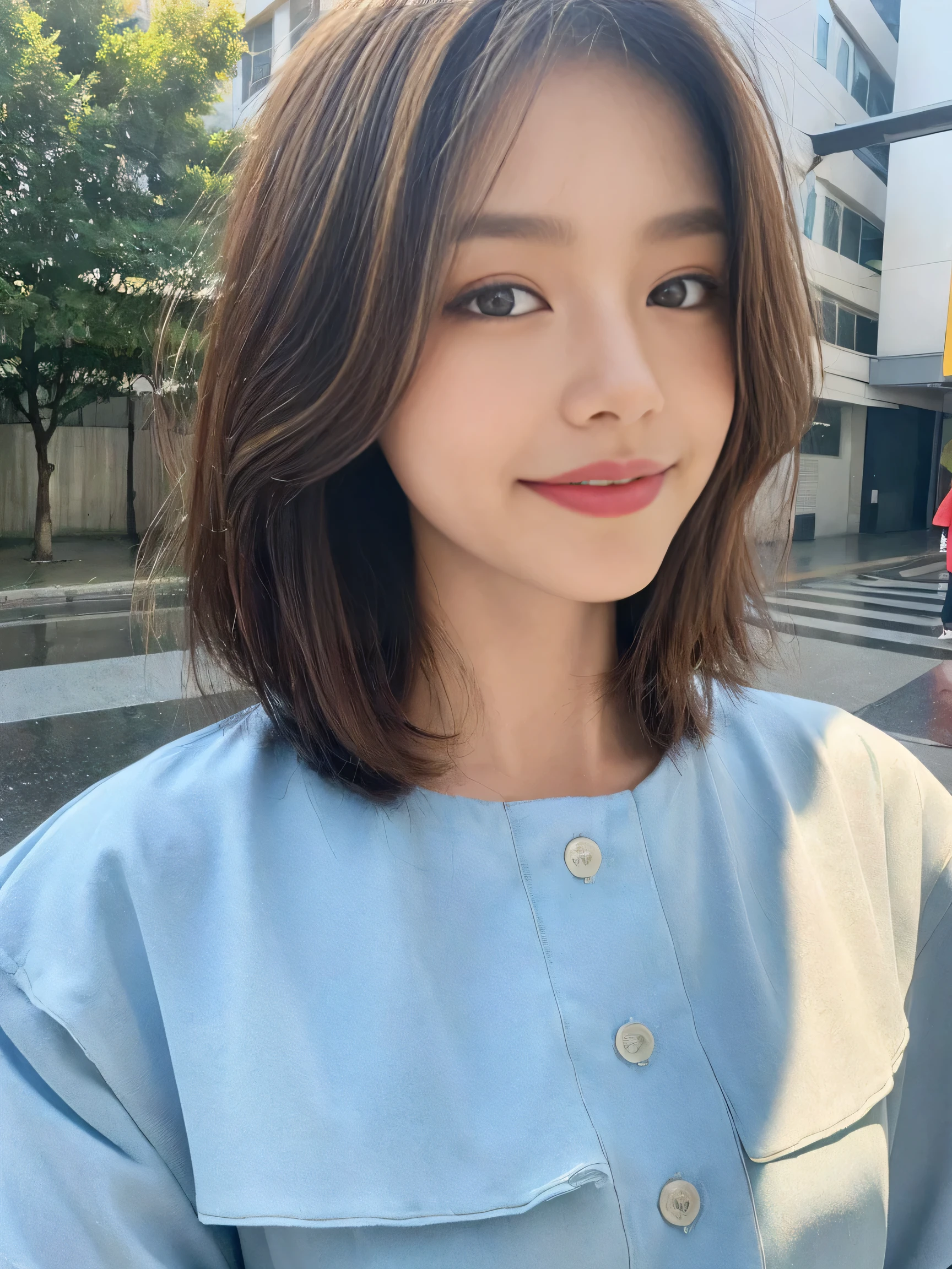 ((highest quality, 8K, masterpiece:1.3)), concentrated: 1.2, perfect body beauty: 1.4, buttocks: 1.2, ((layered haircut, chest: 1.2)), (wet clothes: 1.1), (rain, street:1.3), bandeau dress: 1.1, Highly detailed face and skin texture, fine eyes, double eyelid, Whitening skin, long hair, (shut up: 1.3), smile