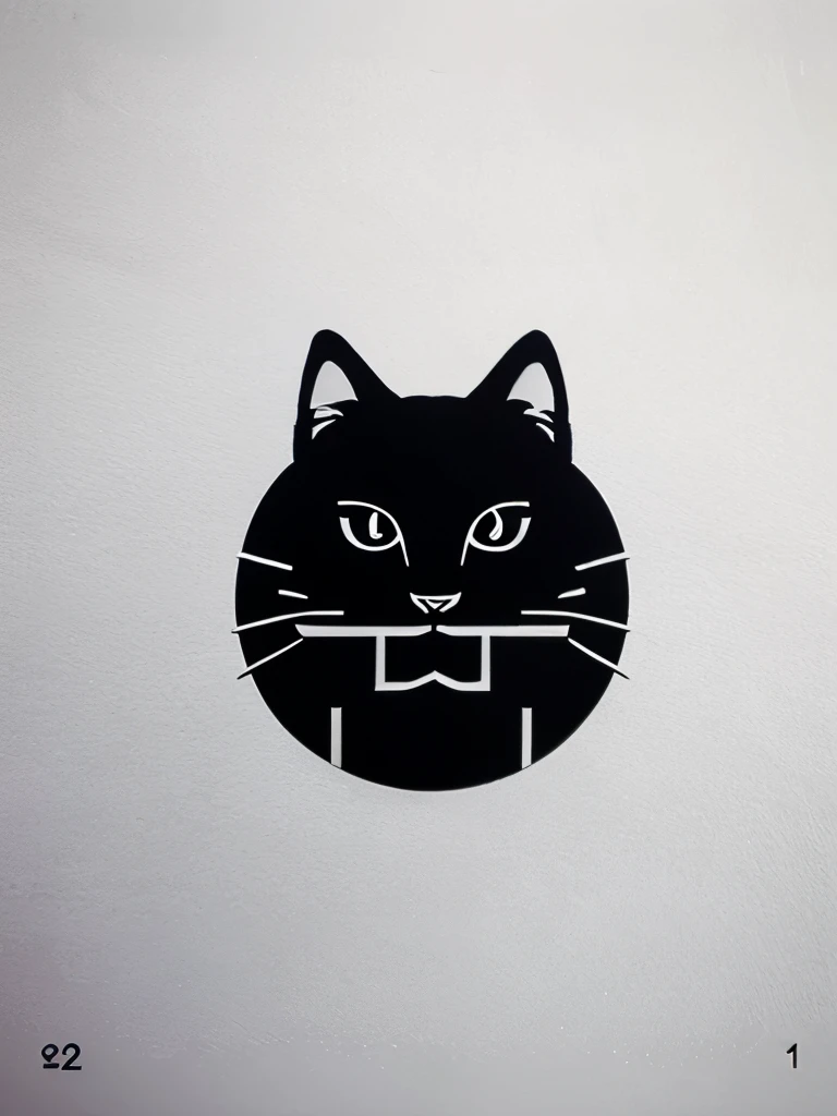 Logo de uma empresa, minimalist containing references to cats, Books & Coffee 