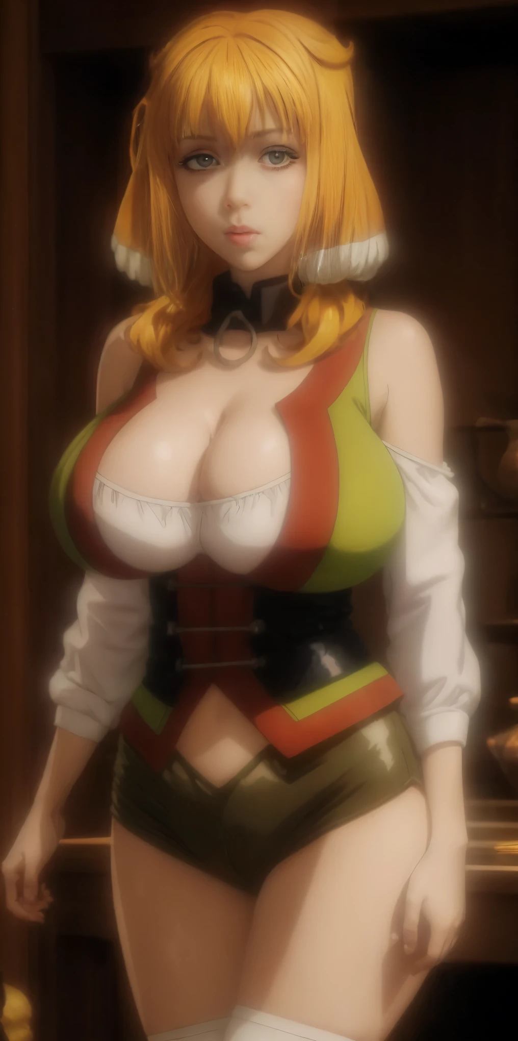Roxanne Demin kin 1girl, solo, breasts, large breasts,