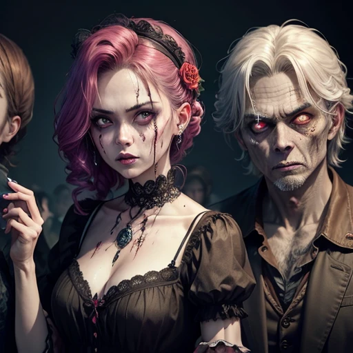 （Middle-aged female zombie)、Full Screen Size、(Gorgeous Zombie)、Noble Zombie