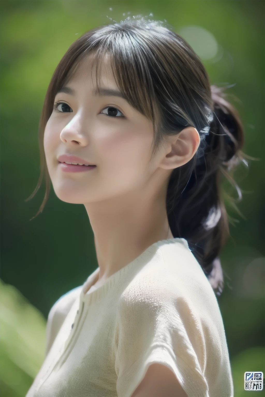 
(8K、Raw photo、highest quality、Masseter muscle part:1.2)、super detailed、super resolution、(realistic、realistic pictures:1.37)、
Portrait、High-definition RAW color photo、professional photography、
very detailed and beautiful、very detailed、8K image wallpaper、amazing details、huge file size、
official art、very detailed CG Unity 8K wallpaper, 
very detailed woman、girl、20 year old woma, 
very fine eyes、very detailed肌、very fine fingers、very detailed nose、very detailed detailed mouth、perfect anatomy、
detailed background、detailed clothing、white skin、glowing skin、
Slender Body、black haired、semi-long、laughter、
lifelike face、delicate eyes、ordering sauce、
cowboy shot、positive、standing athletic pose、dynamic lighting