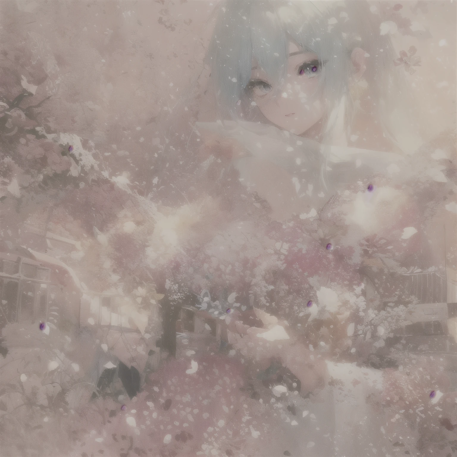 garota anime com longos cabelos brancos e um vestido branco segurando uma flor, divindade de cabelos brancos, Papel de parede de arte anime 8 K, papel de parede de arte de anime 4k, papel de parede de arte de anime 4k, belo anime de fantasia, arte digital detalhada de anime, Guweiz, melhor papel de parede de anime 4k konachan, lindas obras de anime, artwork in the style of Guweiz, linda garota de anime