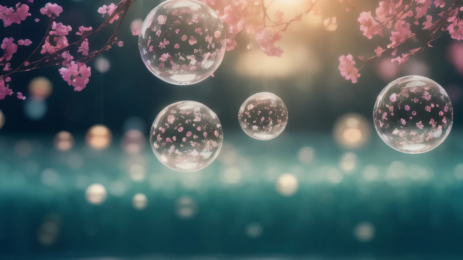 Bubbles floating gracefully in the air, ((transparent spheres)), ((evanescent beauty)), light catching each surface, ((ephemeral delight)), ((ethereal dance)), bursting gently with a pop, ((delicate fizz)), ((fleeting momentagical spectacle)), crystal clear water reflecting sunlight, ((sparkling jewel-like orbs)), backdrop of a serene pond, ((tranquil scene)), ((high definition)), ((photorealistic rendering)), Nikon D5000, ISO 400, 60mm lens, ((soft focus)), ((artfully composed)), Adobe Photoshop, ((color grading, filter
