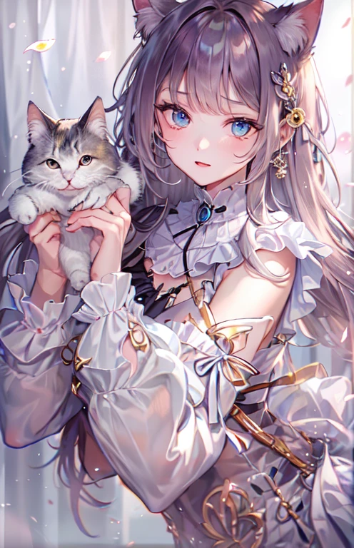 ((highest quality)), ((masterpiece)), (get used to it), perfect face , beautiful girl , Cat耳 , Cat ,