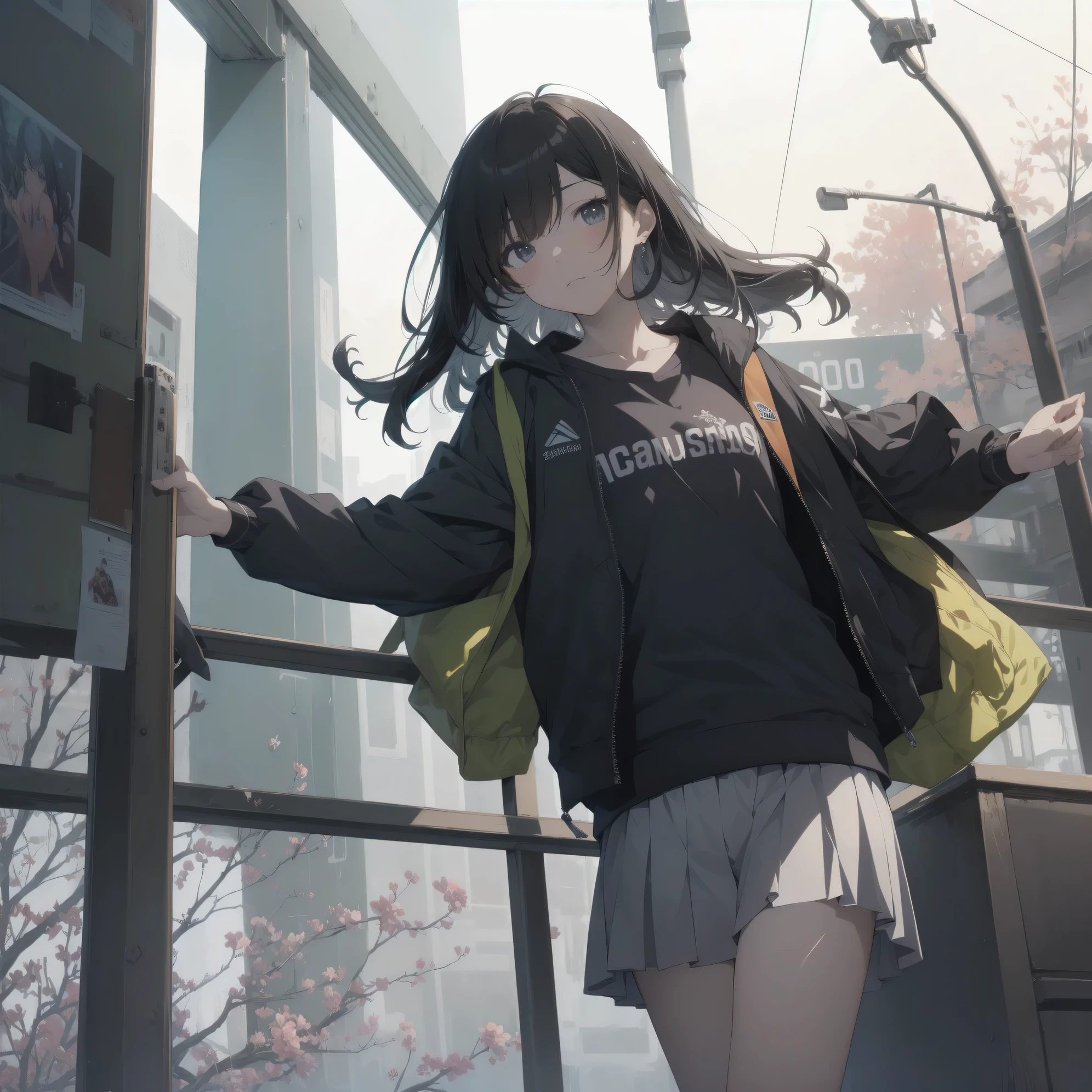 ultra-absurdres-Top quality by artist God, ultra-detailed, high resolution, anime moe artstyle, best anime 8k konachan wallpaper, pixiv contest winner, perfect anatomy,break, 1girl, (Please draw a girl walking sleepily to school alone. )break,(Solo,little female, 13-year-old:1.3),Full limbs, complete fingers,a junior high school student, Attractiveness of immature bodies, (very short hair), short cut, flat chest, , small butt, small black eyes, beautiful detailed eyes, well-proportioned iris and pupils, expressive eyes, highres detailed hair, soft expression, school_uniform, official_alternate_costume, pleated skirt,(Detailed Lighting), (Detailed background), in the School commute route. break,super detailed skin, Best cinematic lighting powered by famous artist, 8k,beauty illustration,photoshop_(medium),very aesthetic,break,((artist:kouji_(campus_life) )), artist:akinashi yuu ,artist:oyari ashito ,artist:kantoku ,