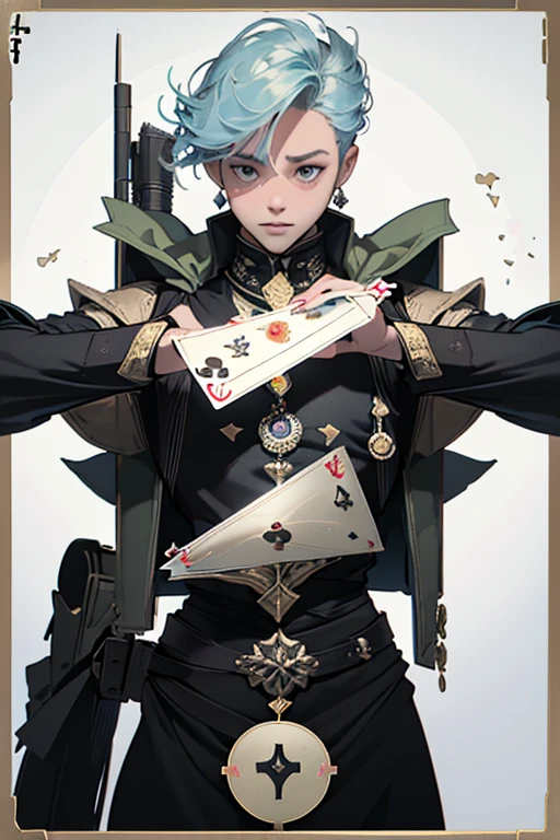 (((Beautiful border))),(Quadrilateral borders),(((TarotThe card))),(((The card))) ,Equirectangular 1 person,Best rich color quality, Beautiful elements, High resolution, In 4K, 8K,white background, industrial design, Studio lighting, C4D, OC Renderer, Clean shadows, In 4K