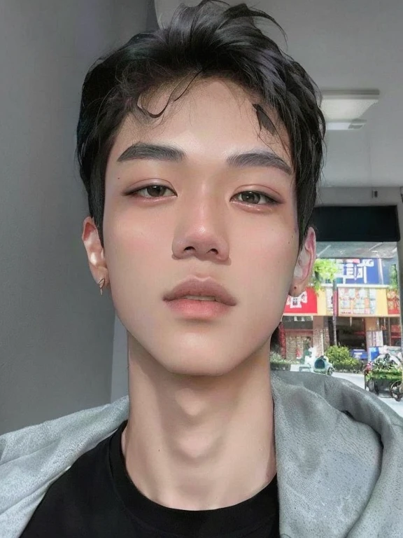 arafed asian man with a black shirt and a gray jacket, 1 de 7 anos, rosto magro, Yanjun Chengt, taejune kim, 18 anos de idade, taken at the beginning of 2020, 27 anos de idade, homem sul-coreano, joongwon charles jeong, Kim Doyoung, 1 6 anos