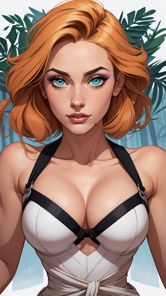 Personagem mulher PinUp dos anos 30 com marcas de guerras Imagem de desenho animado de uma mulher .cartoon style illustration, estilo de arte dos desenhos animados, estilo de arte dos desenhos animados, digital illustration style, design de personagens altamente detalhado, arte digital detalhada coragem, Forest fan art, Design de personagens de retrato, beautiful digital illustration, retrato de alta qualidade, Arte em quadrinhos, mulher jovem cabelo com transas lindas . Beautiful lined eyes Medium large bust and wonderful sexy clothes. image expression of sexual desire from the waist to the head illustration