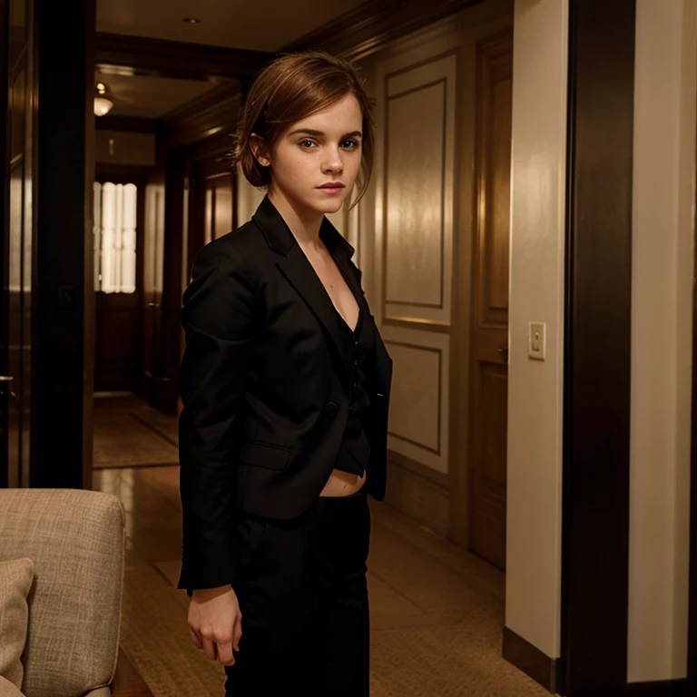 Emma Watson dressed in elegant suit