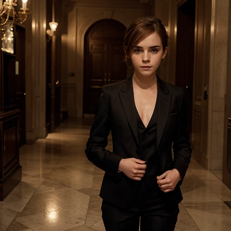 Emma Watson dressed in elegant suit