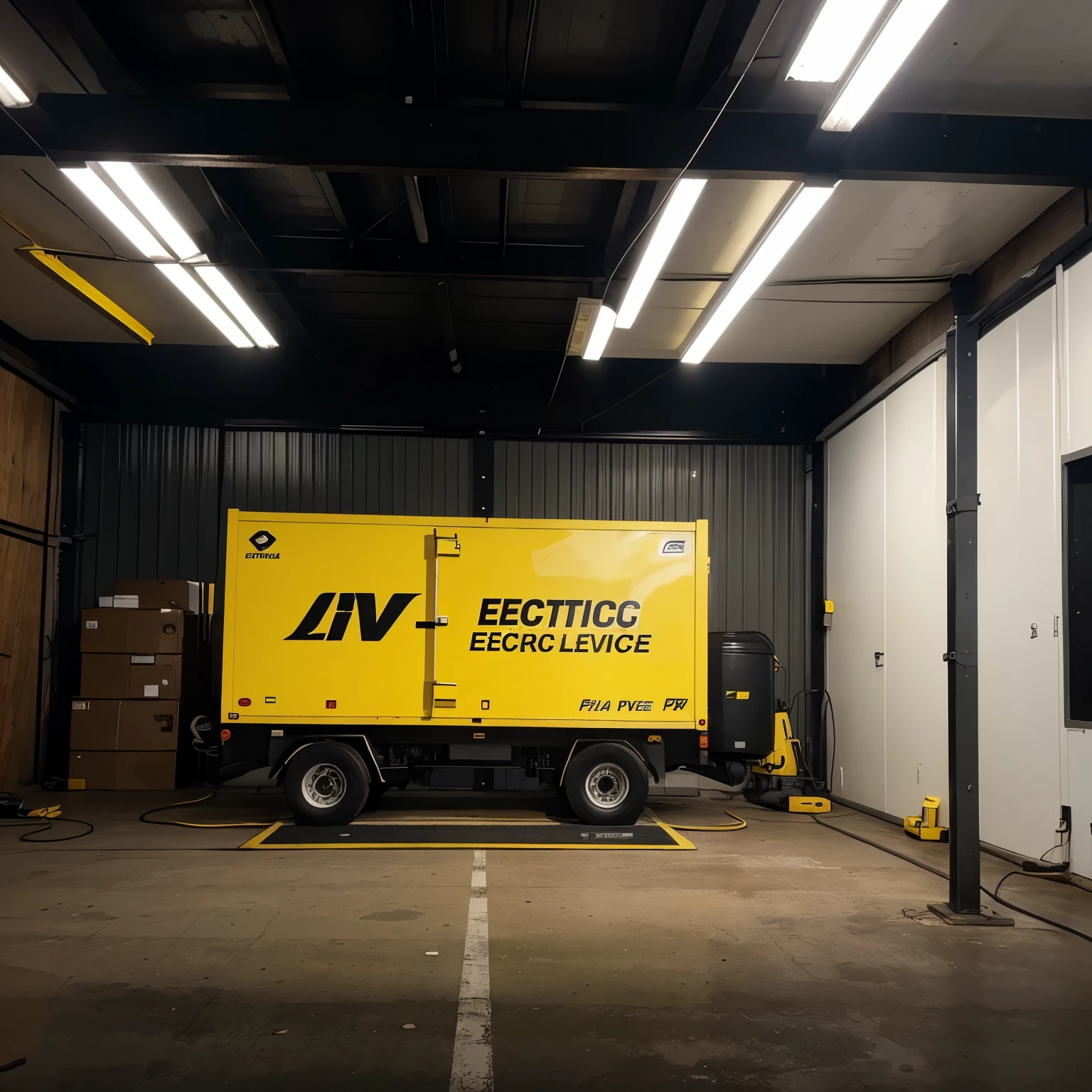 LGV electrical solutions logo in yellow, black and white 