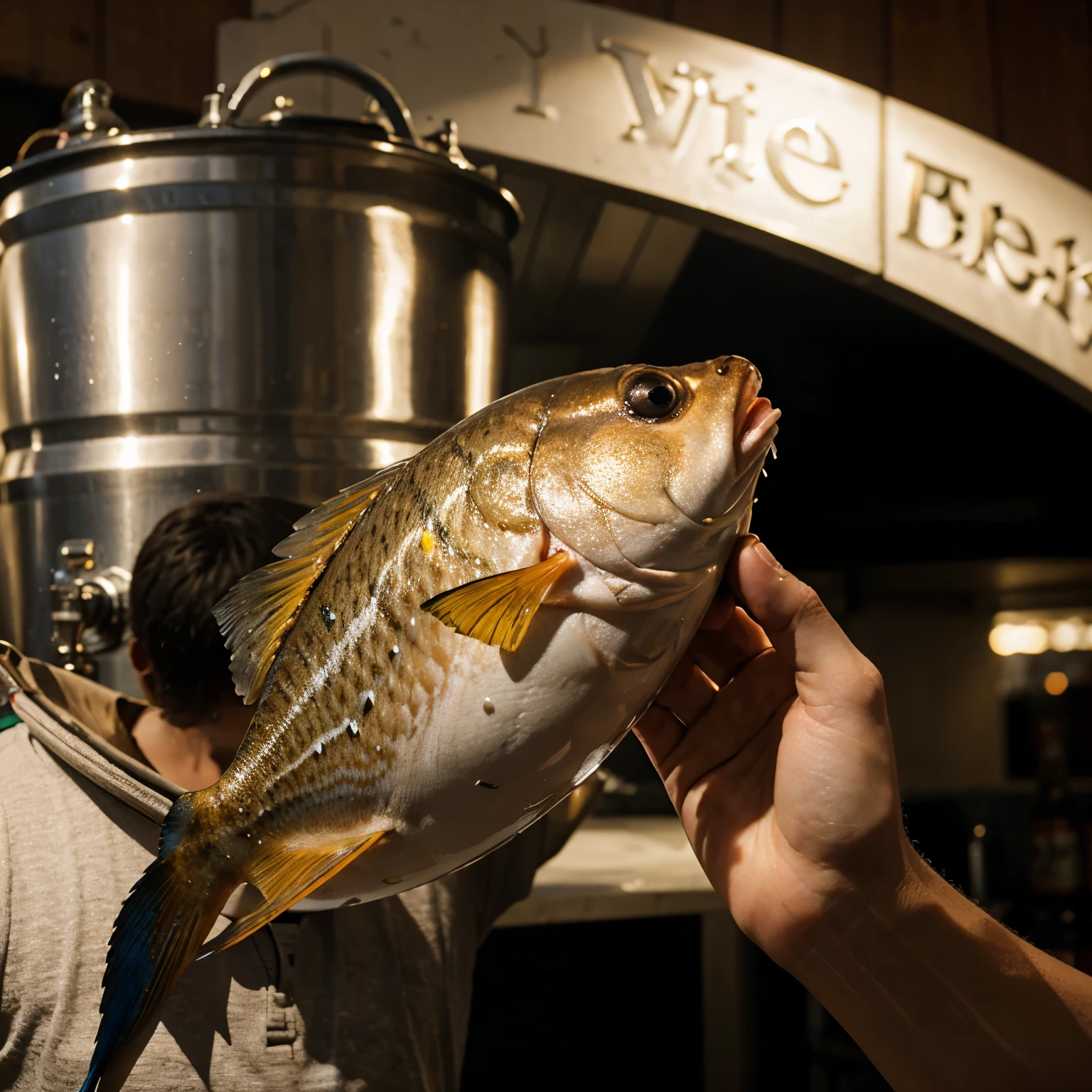 Fish in the beer
