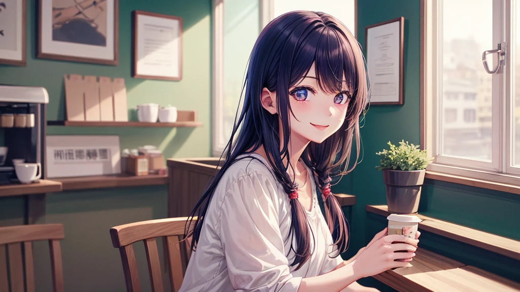 (original photo, best quality), 1 girl, Ai Hoshino, natural lighting, Upper body, cafes, Smile,
Satosh Khan Art Style