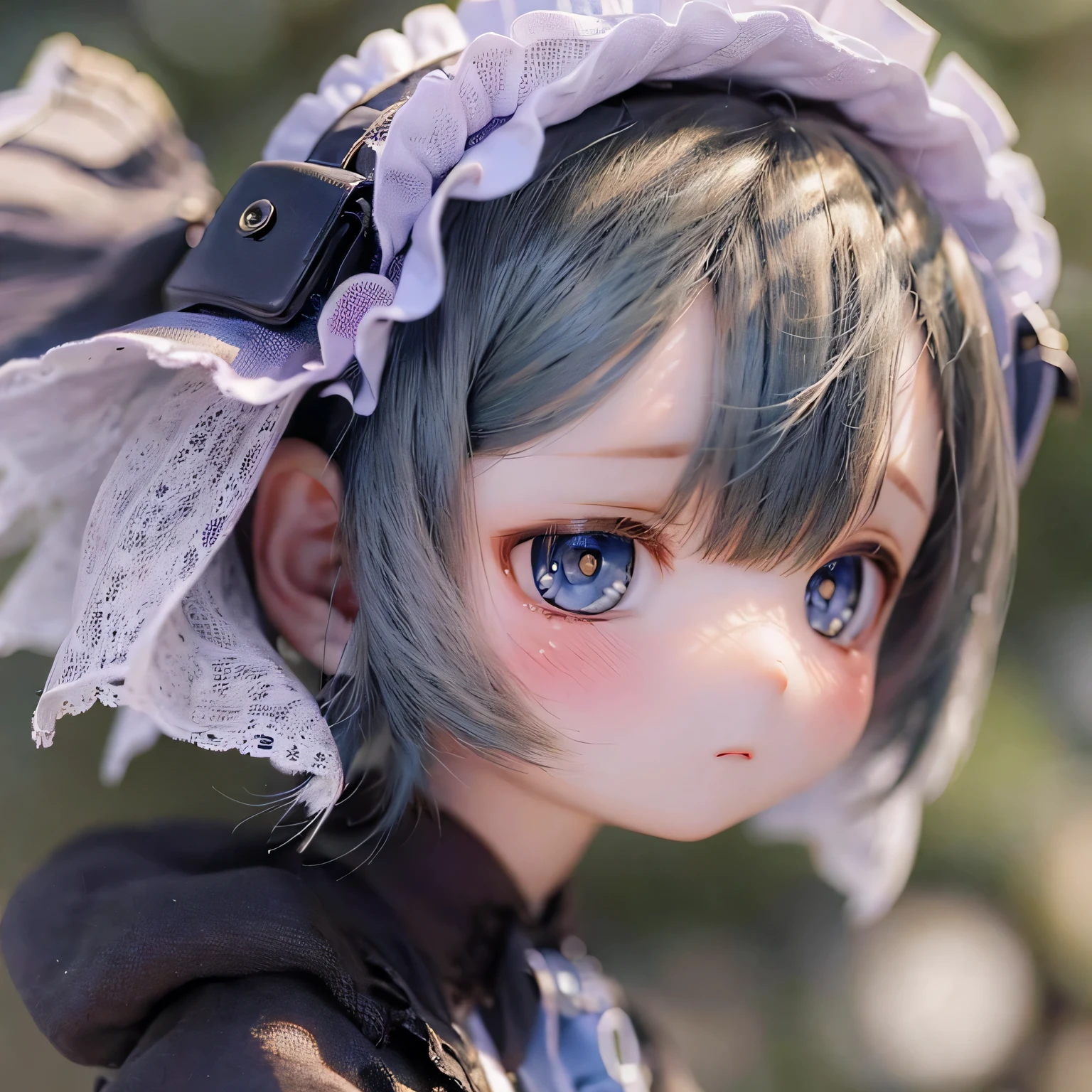 (best quality, highres, masterpiece:1.2),ultra-detailed,realistic:1.37,Maluluk from Made in Abyss,(best quality, highres, 4k, ultra-detailed, masterpiece:1.2), realistic, HDR, vivid colors, sharp focus, studio lighting, extreme detail description, professional, portraits, anime, blue tones, natural lighting, **** girl, blonde curly hair, flat chest, gothic ****ta clothes, innocent expression, delicate features, long eyelashes, expressive eyes, rosy cheeks, soft lighting, dreamy atmosphere, whimsical background(((((((curtsey)))))))full body Made in the Abyss world sexy pose