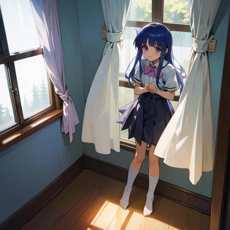  furude rika socks windows curtains light candle mirror window