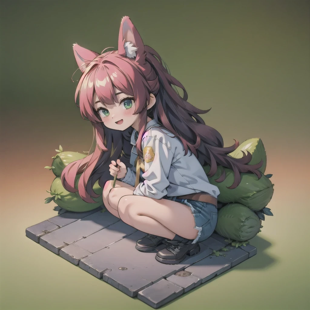 (masterpiece, best quality:1.2), 1girl, ((masterpiece, highest quality, Highest image quality, High resolution, photorealistic, Raw photo, 8K)), Retro Game, Nintendo, SEGA, Namco, Cyberpunk 1:25 miniatures,illustration,Side viewing angle,((Side viewing angle)),Wear gold wire-rimmed reflective sunglasses,Carry future weapons,very happy,Side viewing angle,whole body,three-dimensional,octane rendering,Perfect face,Collagen texture((flowing hair))((Gradient long fur rabbit ears))