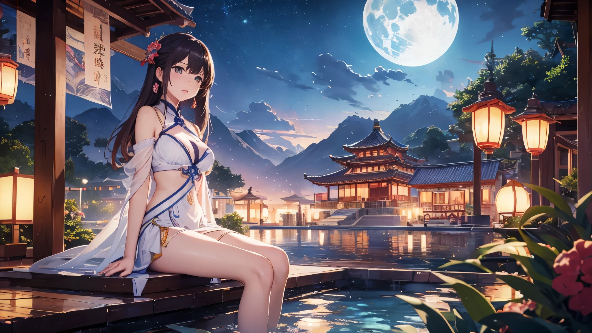 Anime girl sitting on a boat underwater，Lanterns are floating everywhere, Beautiful peaceful scenes in anime, Japanese art style, Written by Ross Tran. landscape background, beautiful anime scene, author：hero, first god, anime art wallpaper 4k, anime art wallpaper 4k, Japanese anime fantasy illustration, beautiful anime artwork, 8K Anime Art Wallpaper, anime background, lanthanumが浮かぶアニメーションのファンタジー アート作品, Beautiful peaceful scenes in anime, Japanese art style, Written by Ross Tran. landscape background, beautiful anime scene, author：hero, first god, anime art wallpaper 4k, anime art wallpaper 4k, Japanese anime fantasy illustration, beautiful anime artwork, 8K Anime Art Wallpaper, anime background, anime fantasy artwork gweitz style artwork, palace ， Girl in Hanfu, Gweiz, Alphonse Mucha and Rose Drews, author：hero, beautiful character drawings, Popular topics on cgstation, everyone, Gweiz on pixiv artstation, 大きなlanthanumの前の棚に座っているアニメの女の子, lanthanumの下の女の子, Gweiz, Hanayama Minamata, Guviz style artwork, 🌺 computer graphics association, Gwitz&#39;masterpiece of, anime lighting, Shen Haichen, rossdraws global illumination, Artgerm and Ati Gailan, by xiawei, Chinese temple video game nightlight photo, Dream Chinatown, 夜のlanthanum, Floating Chinese Lamphun, Rosla Global Lighting, Written by Ross Tran. landscape background, lanthanum, dreamland of chinese, 🌺 computer graphics association, Inspired by Andreas Rocha, [ CG social dynamics ]!!, author：hero, Inspired by Liam Wong, author：Shimoo Mid-Autumn Festival，moon cake， auspicious cloud, red lantern, Exquisite ancient Chinese architecture, , ribbon vector line drawing, yellow、Red and navy blue tones, abstract pictures, ultra realistic realism, Clarifying background trends, clear contour light, rim light, dream-like, Dappled Light, flat illustration,disney style, 8K, --If 9:16 --q 2 --2 2 5