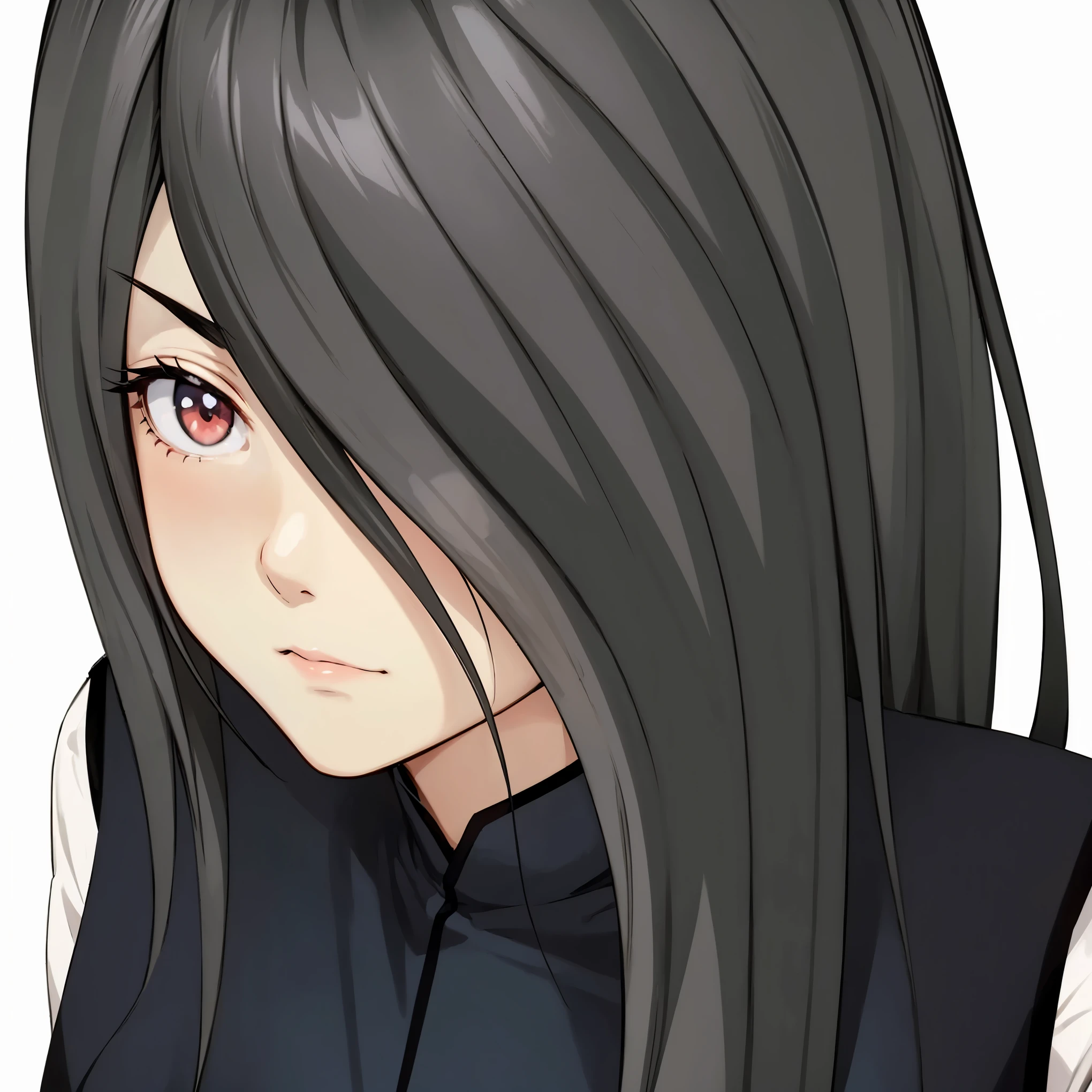 anime girl with long black hair and dark eyes, detailed portrait of anime girl, digital art, anime girl portrait profile,