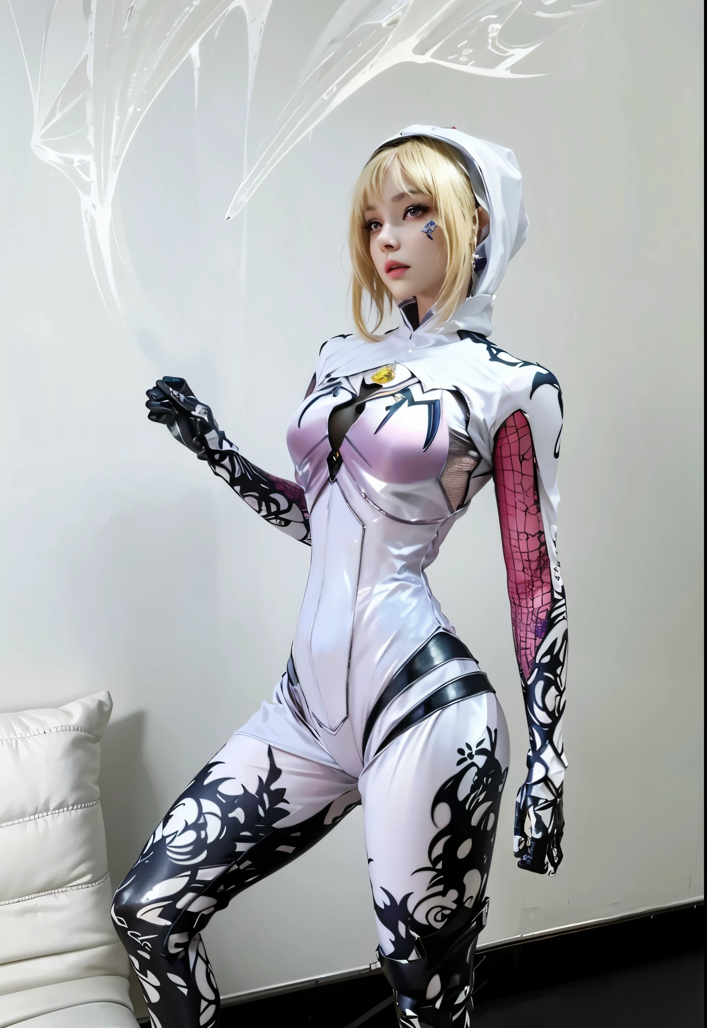 Game art,Best image quality,Highest resolution,8K,(A half-length photo),(portrait),(Head close-up),(rule of thirds),Unreal Engine 5 rendering works,20 year old girl,((Queen)),Eyes are very detailed,(big breasts),Elegant and noble,cinema lights,Ray tracing,Game CG,((3D Unreal Engine)),OC rendering reflection pattern,4K,Ultra-clear,translucent lace,Fair and plump figure,pretty face,gloss gel coat,身着华贵礼服的Queen,Necklace jewelry,dark blue pupils(Like the eyes of the starry sky),Full body tattoos,The tattoo is very beautiful,纹身Queen,Wear black leather gloves,clenched fist