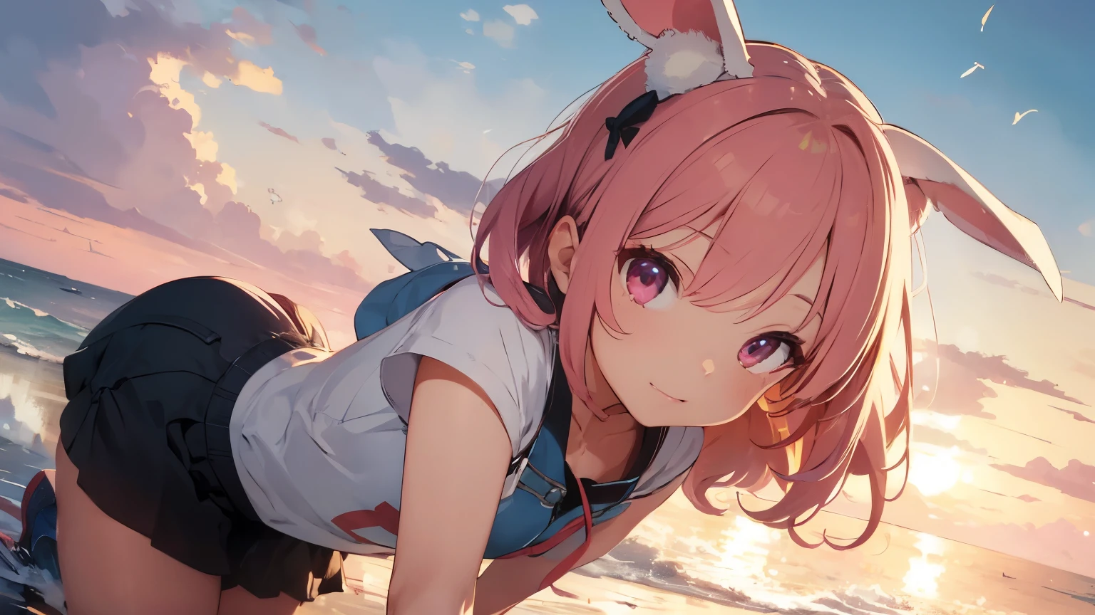 (masterpiece), (best quality), (ultra detailed),(disheveled hair),(illustration), (1girl),(,child),japnese idol,smile, (blue Magical girl),(fly in the sky:1.5),(wearing a skirt:1.3),(open chest:1.7),(no bra),Fashion model, looking at viewer, (interview),magic wand, (magic school),beautiful detailed eyes, delicate beautiful face, Floating,(high saturation),(colorful splashes),(shining), focus on face,ahoge, kamisato ayaka, light pink hair, hair ring,short hair, (shining), best lighting, best shadow,(camel toe:1.4),show off camel toe,standing,spread legs,(white panties)