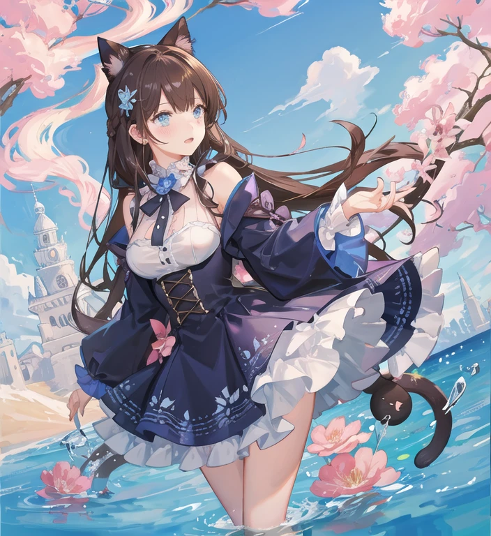 Loli cat ears swimsuit cute