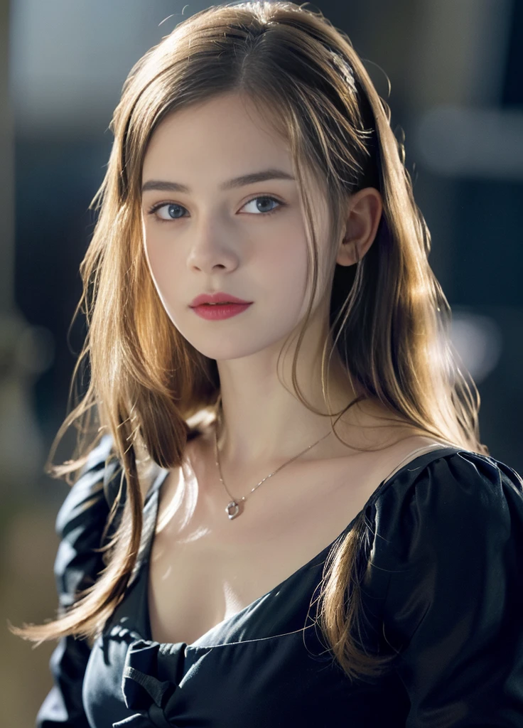 Virginia Otis, (blonde, blue eyes), thin, cute face, Canterville Castle night walk (novel「ghost of canterville」Works inspired by). 1887, victorian dark fantasy