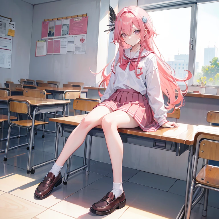 Wear white short sleeves while sitting in the classroom,White silk pantyhose,The schoolgirl with sneakers suddenly peed,I was ashamed to be found out by the teacher,Realistis,Need,tmasterpiece。