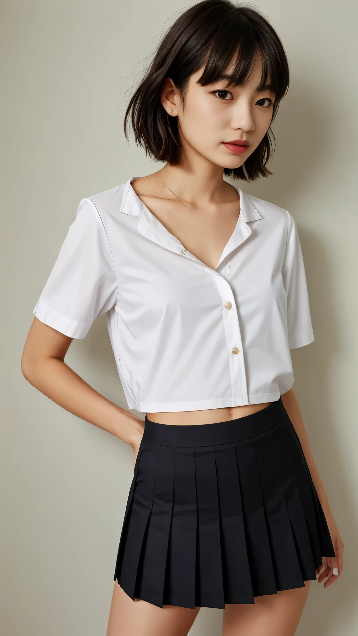 Himiko Toga, shirt, pleated skirt, small neckline