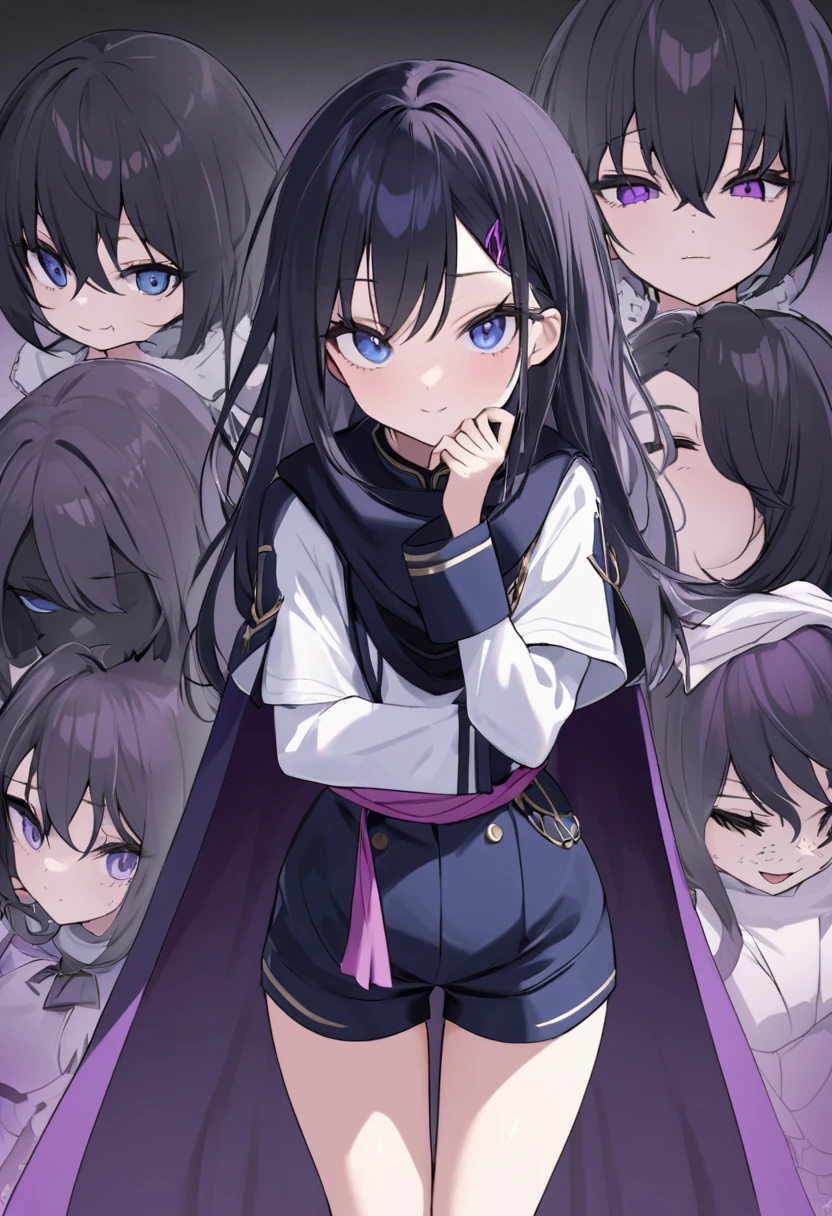 Reze tiene una figura bien proporcionada con un cuerpo voluptuoso, su piel es de tez clara. Ella es muy alta y esbelta, She has long black hair with purple tones in front of her waist with a few strands of hair framing her face up to her chin., dark blue eyes and voluminous eyelashes. 
En su cuello lleva una gargantilla con un alfiler de granada que sobresale de un lado, This is because she ate a devil fruit when she was a .. Su ropa es una camisa blanca de Marin y unos shorts negros, with a cape that said “Fleet Admiral” in Japanese kanji.