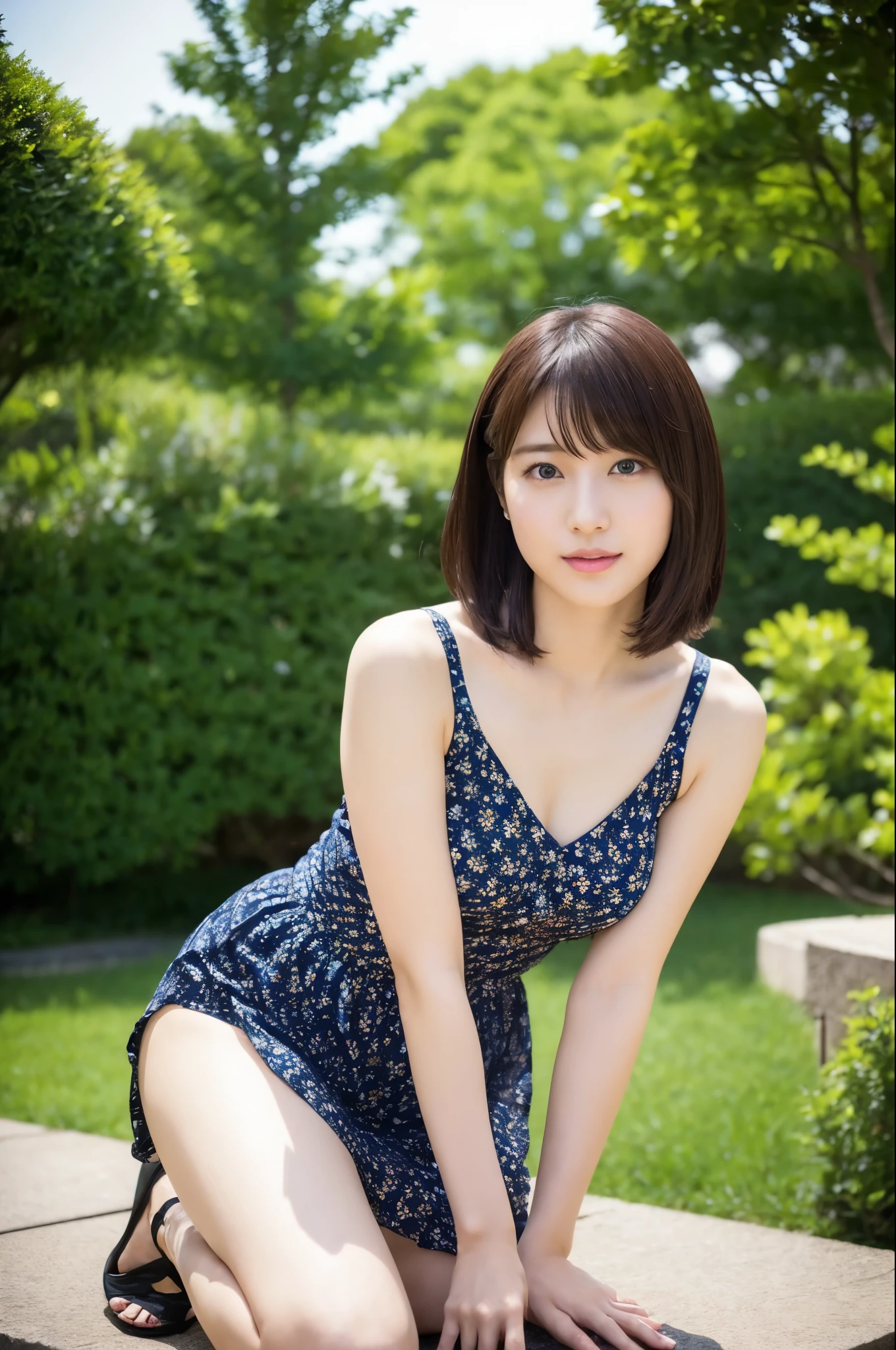 1girl,solo,there is a woman sitting on the ground with her legs crossed, Ayaka, realistic like手グラビアアイドル, like手美少女グラビアアイドル, Chiho, like々cool japanese girl, pretty face with arms and legs, sophisticated gravure idol, Aya Takano, Aya Takano color style, likeい細いグラビアアイドル, likeい官能的なグラビアアイドル, like手グラビアアイドル