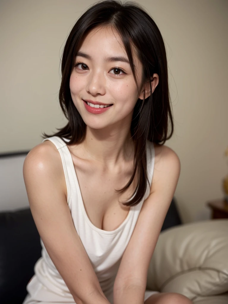 8K, top quality, masterpiece, realistic, super detailed, photo realistic, hyper realistic, smoother lighting, improve cinematic lighting quality, realistic lighting, backlighting, bright light , improved quality, top quality real texture skin,Golden ratio,

japanese, 1 girls, medium long hair, Straight hair, brown hair, Black hair, Smiling, Fine skin, Pores, No makeup, No makeup, 24 years old, Double eyelids, Double narrow eyes, Beautiful, Beautiful legs, Beautiful face, Beautiful eyes, Cute, Pretty, Stylish, Good style, Full body, Full body photo, Beautiful skin, Kind face, Gentle expression, Caring expression, Gentle expression, Healing face, Healing expression, Homely expression, Elegant face, Smiling,daytime, summer, sweat, Height: 169CM,
