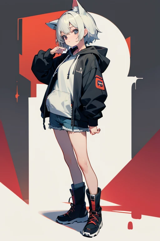 hoodie、shorts、boots、cute、3×3