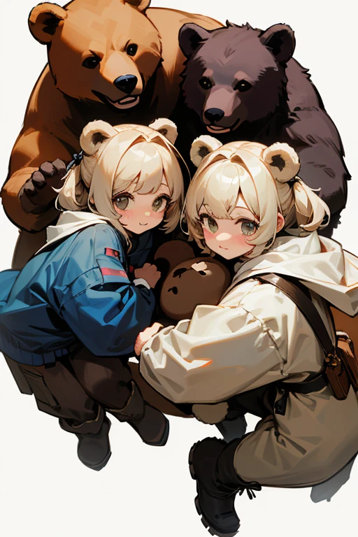 bear shoulder、boots、cute、3×3、Group of 3