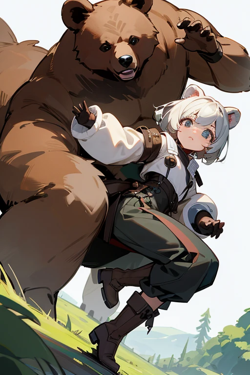 bear shoulder、boots、cute、3×3、Group of 3